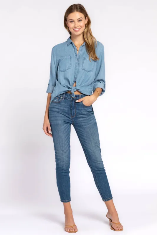 Riley Light Blue Denim Shirt sold by Velvet Heart