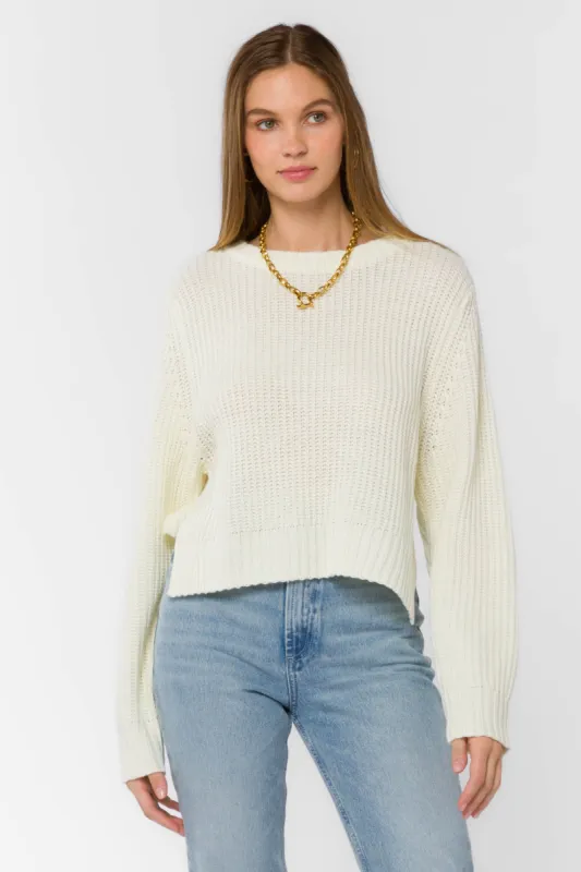 Korina Ivory Sweater sold by Velvet Heart
