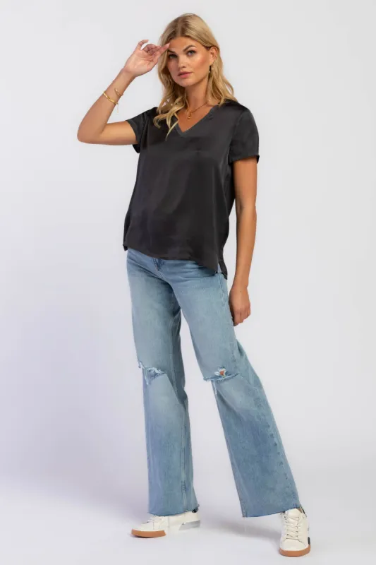 Billie Black Shirt sold by Velvet Heart