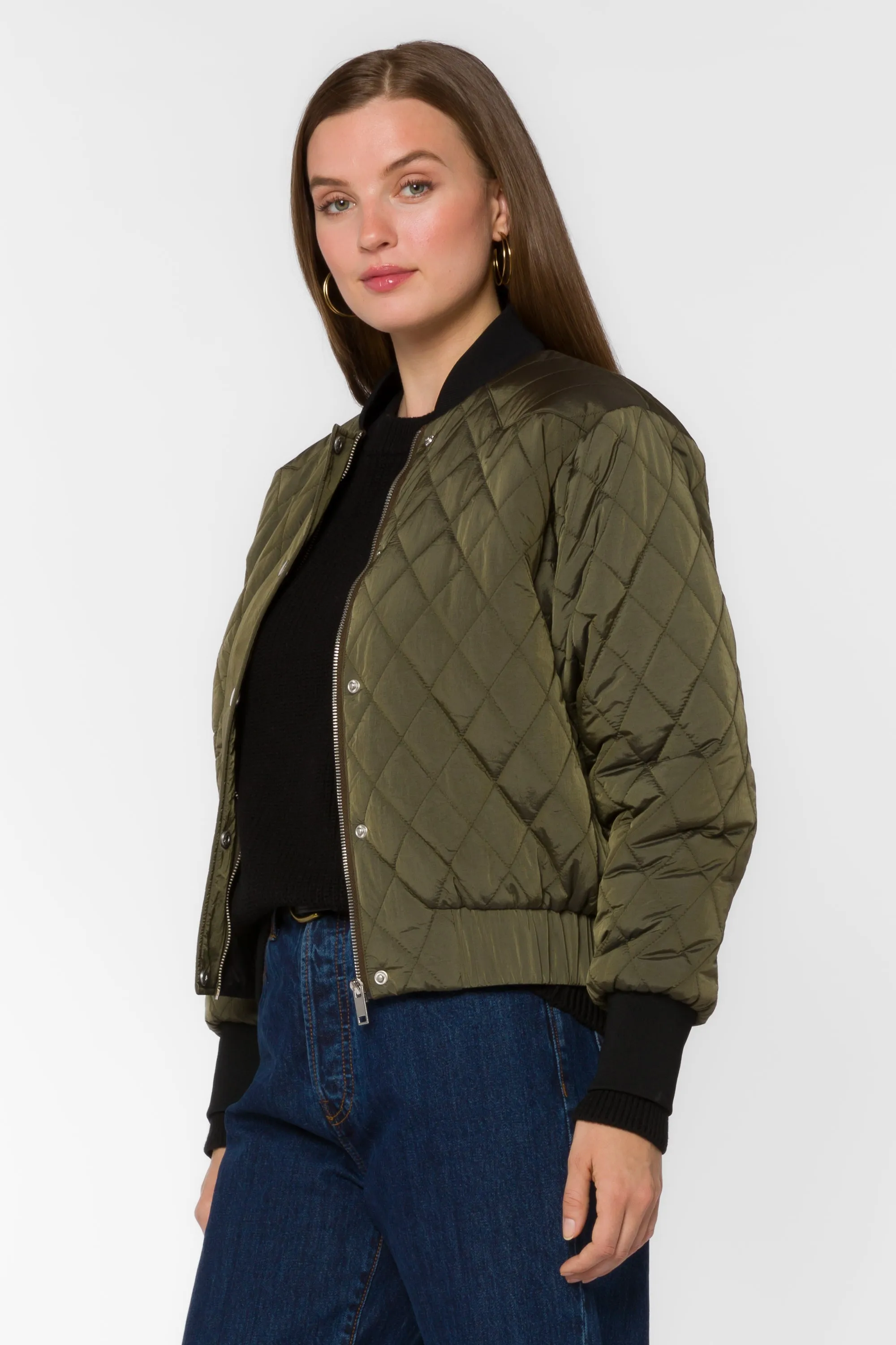 Sakura Army Green Bomber Jacket sold by Velvet Heart product image thumbnail 4