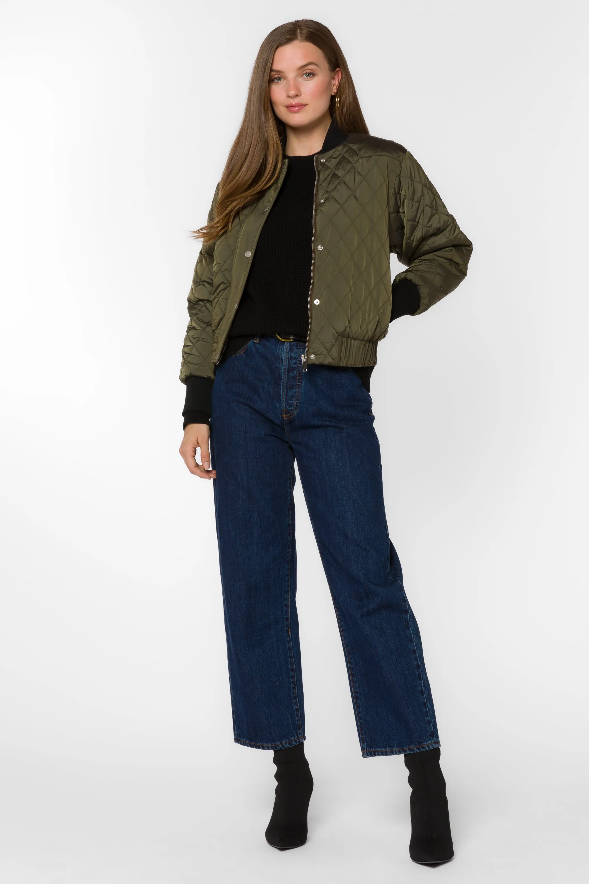 Sakura Army Green Bomber Jacket sold by Velvet Heart product image thumbnail 2