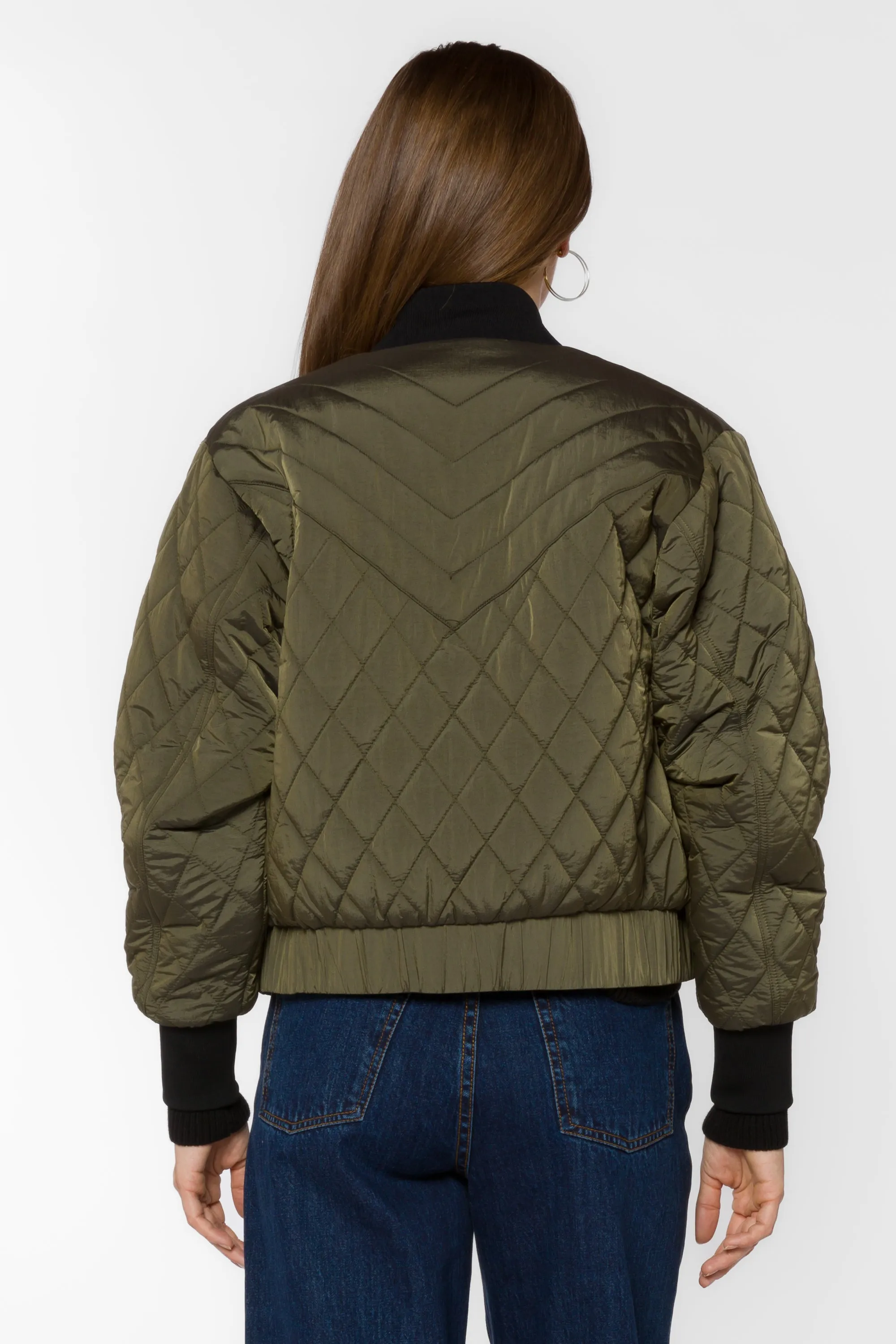 Sakura Army Green Bomber Jacket sold by Velvet Heart product image thumbnail 5