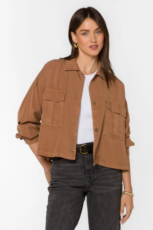 Charlynn Rustic Brown Jacket sold by Velvet Heart