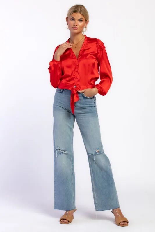 Chrisette Red Blouse sold by Velvet Heart