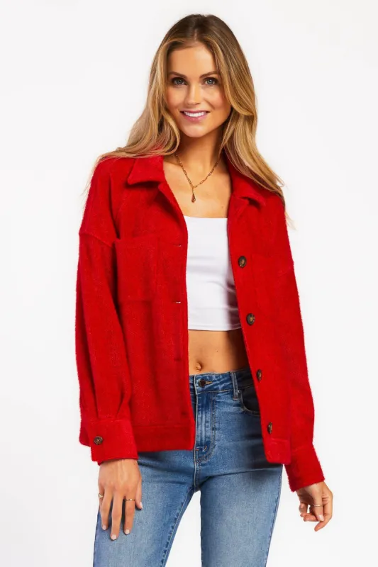 Carmina Red Jacket sold by Velvet Heart