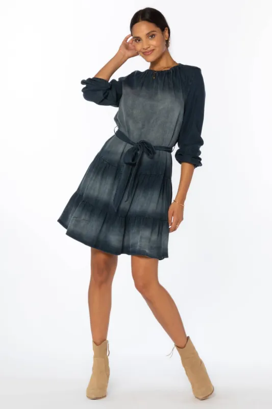 Lalaine Overdye Indigo Dress made by Velvet Heart