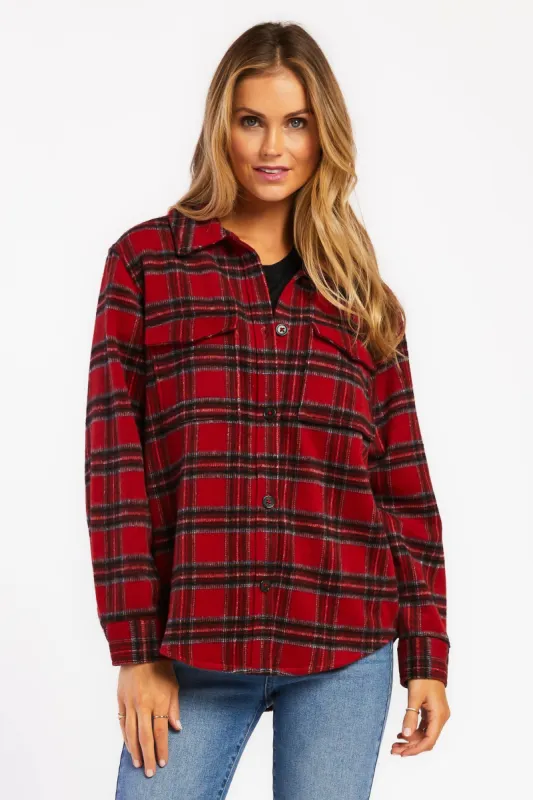 Kellen Plaid Shacket sold by Velvet Heart