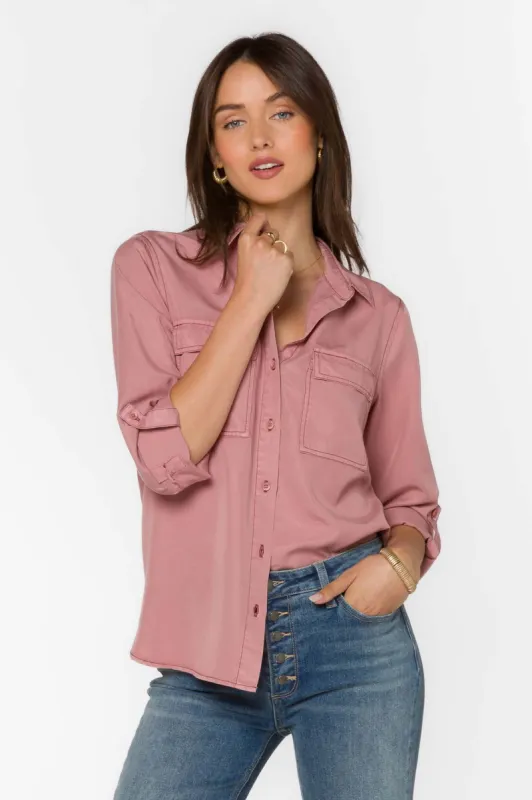 Talma Muted Mauve Shirt sold by Velvet Heart