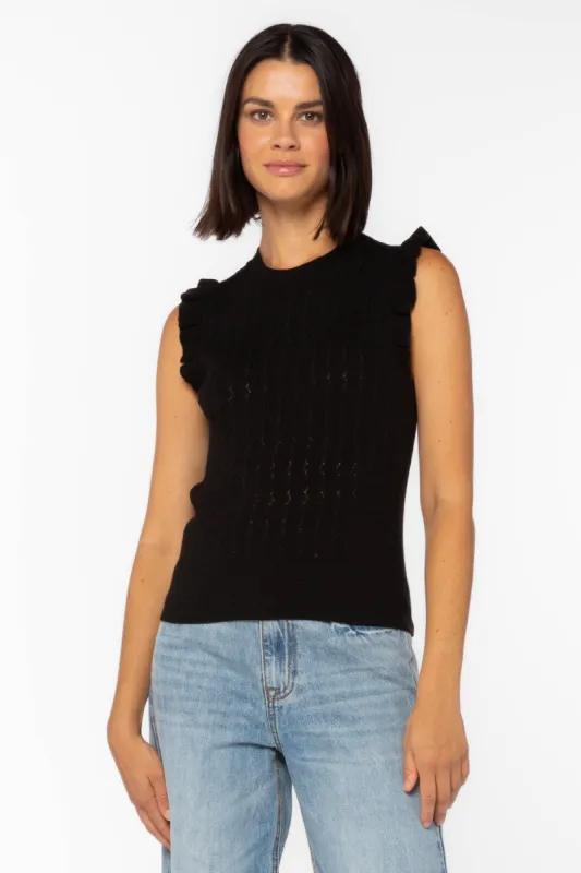 Iris Black Top sold by Velvet Heart