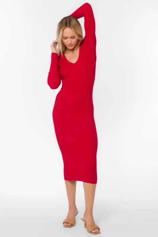 Rasha Red Pepper Dress sold by Velvet Heart