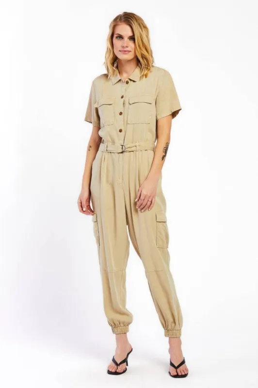 Soluna Khaki Jumpsuit sold by Velvet Heart