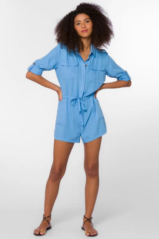 Luba Polar Blue Romper sold by Velvet Heart