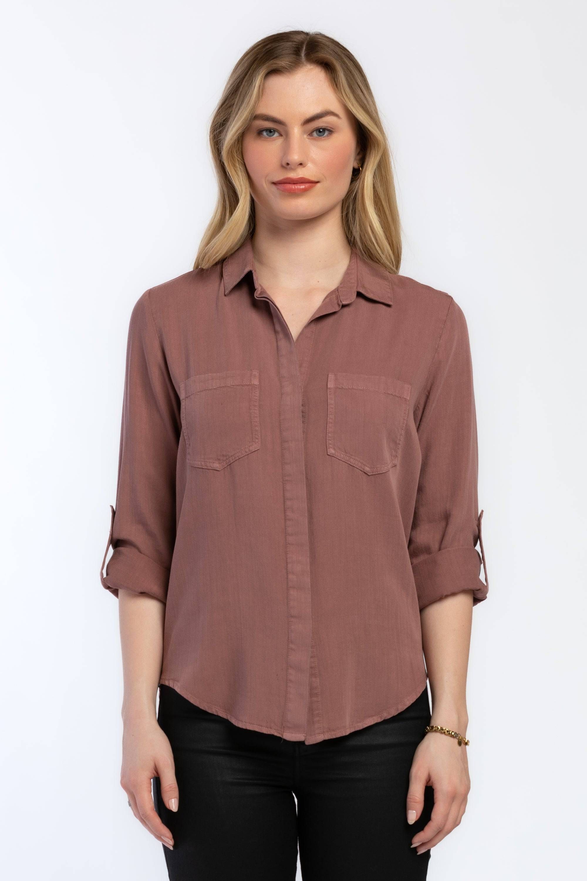 Riley Mauve Shirt sold by Velvet Heart
