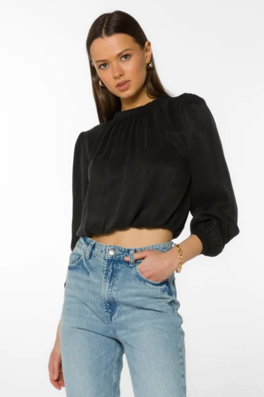Palma Black Top sold by Velvet Heart