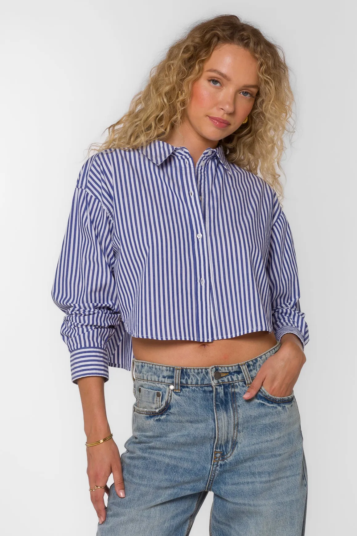 Trinity Iced Blue Stripe Shirt sold by Velvet Heart