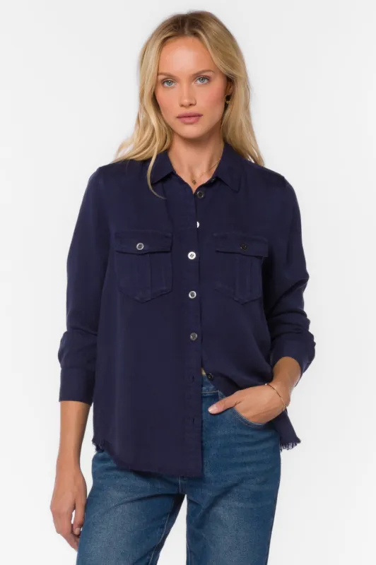 Brea Patriot Blue Shirt sold by Velvet Heart