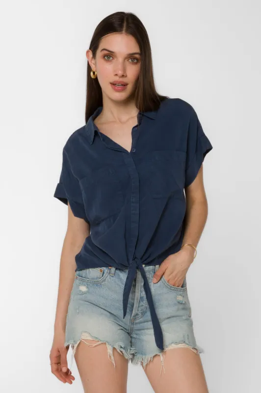 Zuria French Navy Top sold by Velvet Heart