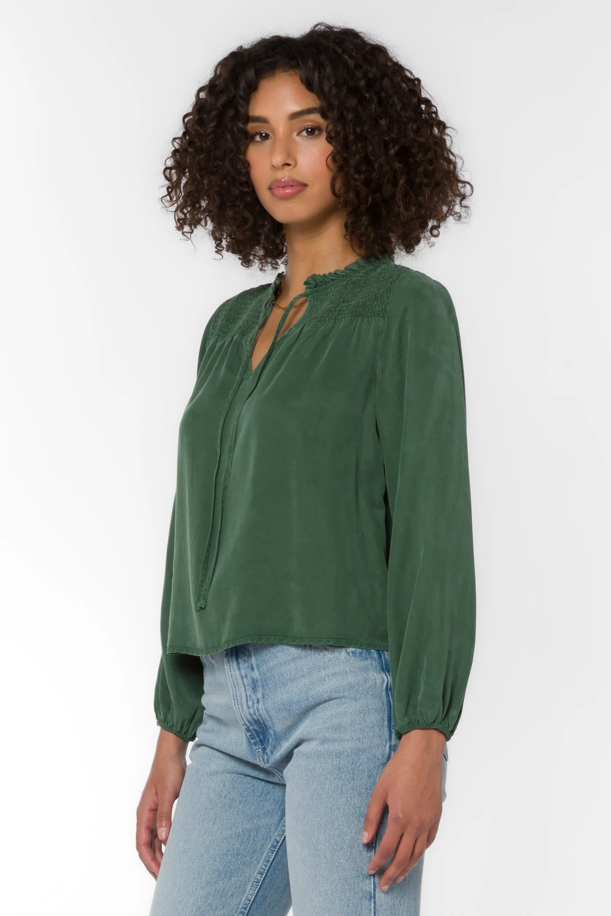 Penelope Dark Green Blouse sold by Velvet Heart product image thumbnail 3