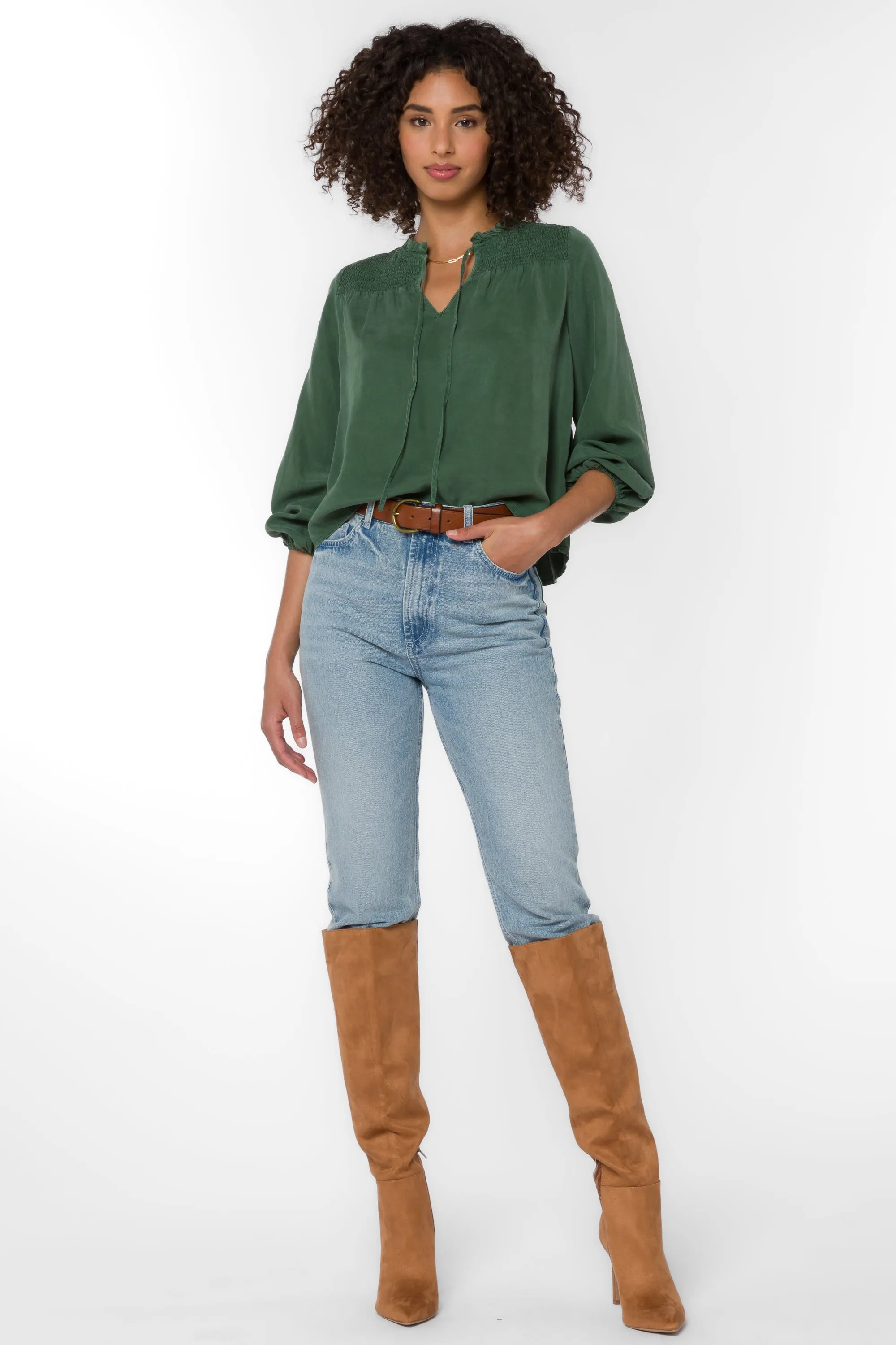Penelope Dark Green Blouse sold by Velvet Heart product image thumbnail 2