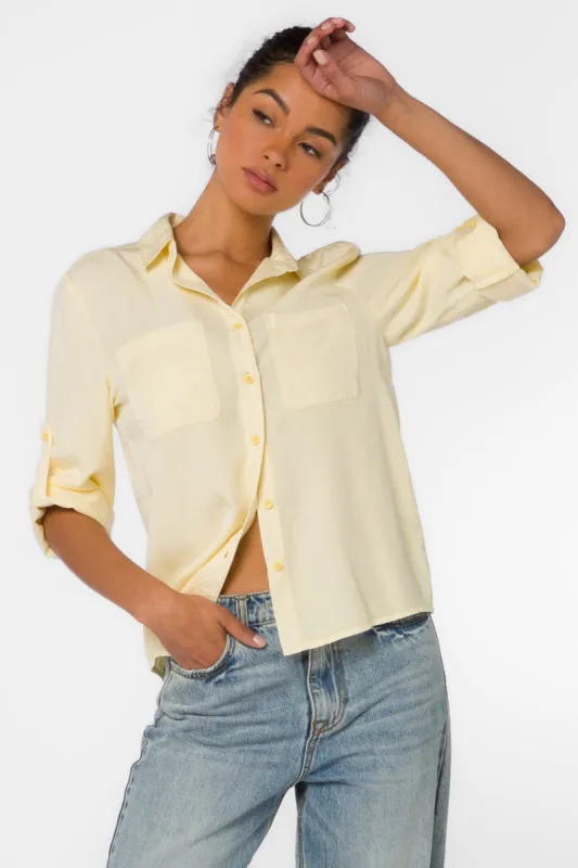 Lucia Pastel Yellow Shirt sold by Velvet Heart