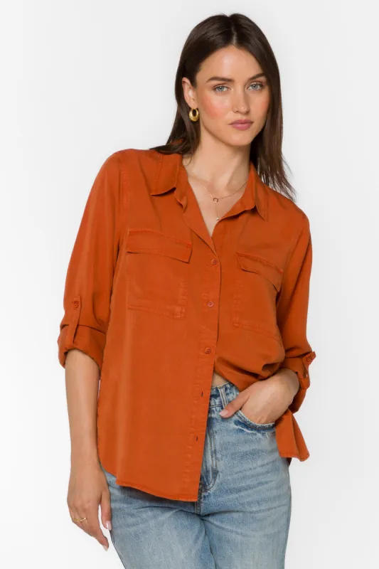 Talma Cinnamon Shirt sold by Velvet Heart