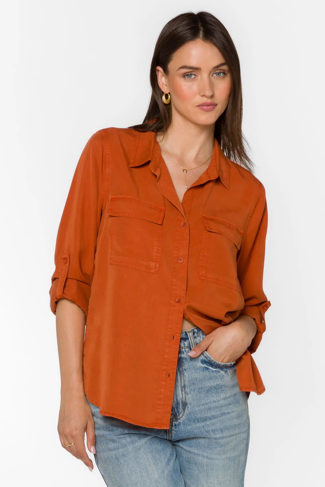Talma Cinnamon Shirt sold by Velvet Heart