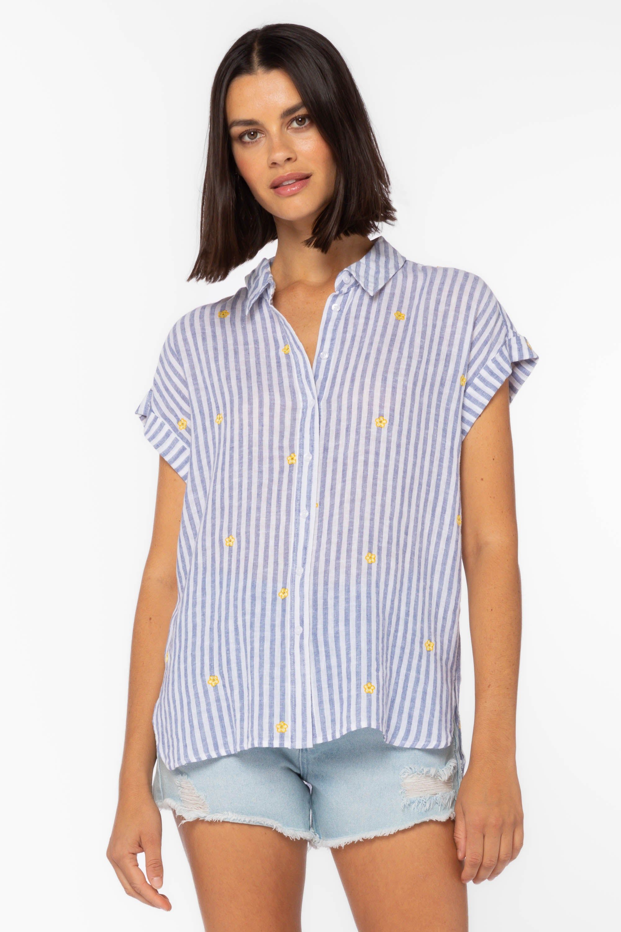 Ilene Blue Stripe Shirt sold by Velvet Heart product image thumbnail 2