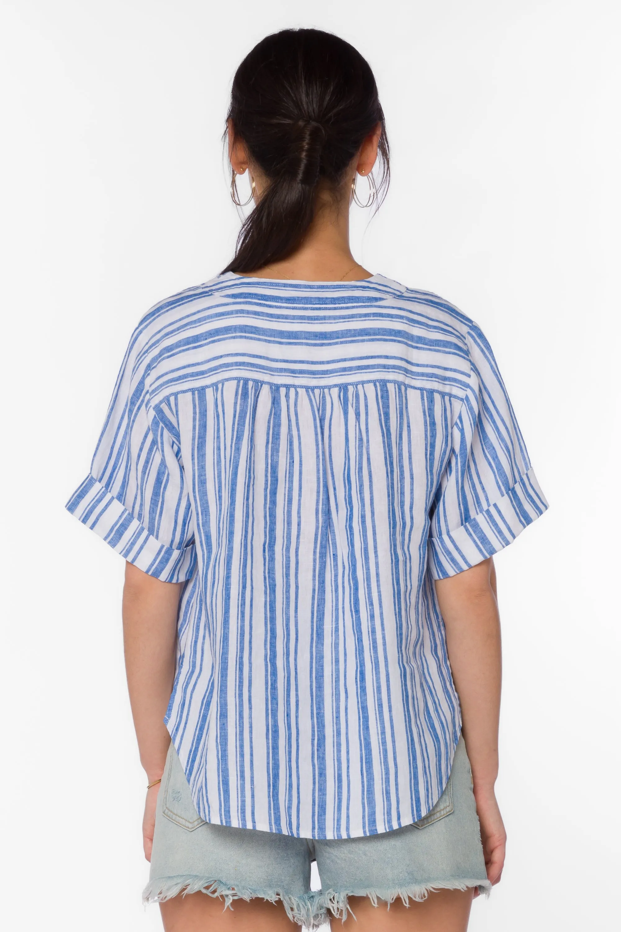 Kyro Blue Stripe Blouse sold by Velvet Heart product image thumbnail 4