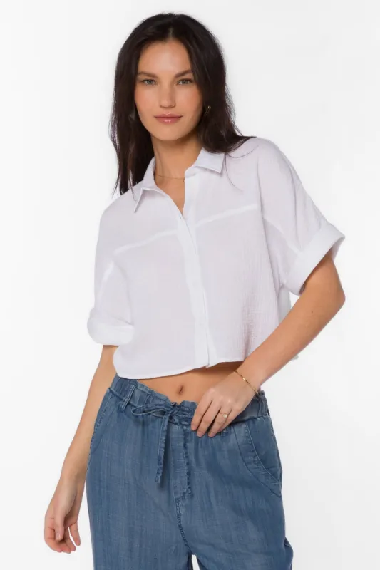 Trista Optic White Shirt sold by Velvet Heart