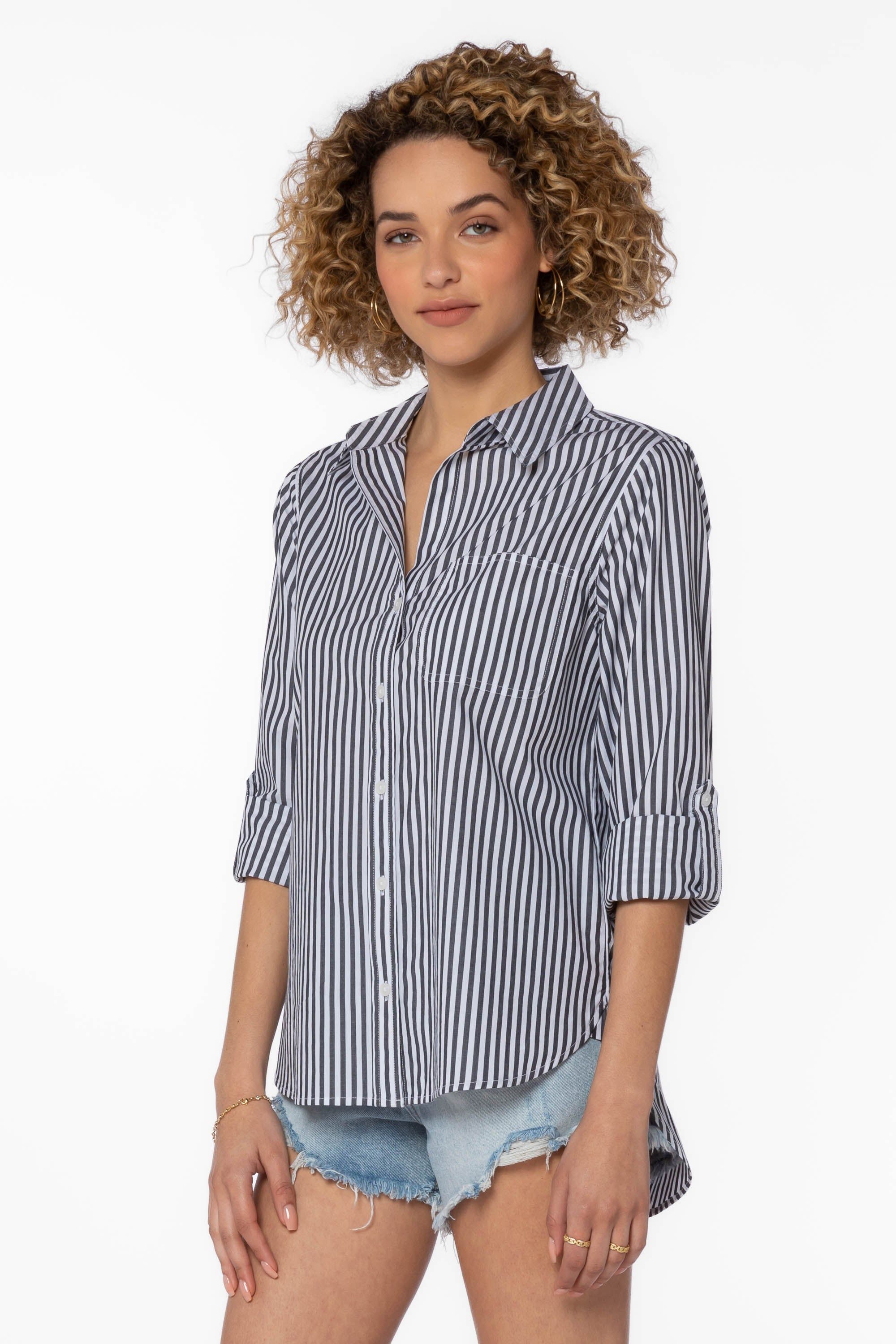 Elisa Black Stripe Shirt sold by Velvet Heart product image thumbnail 3