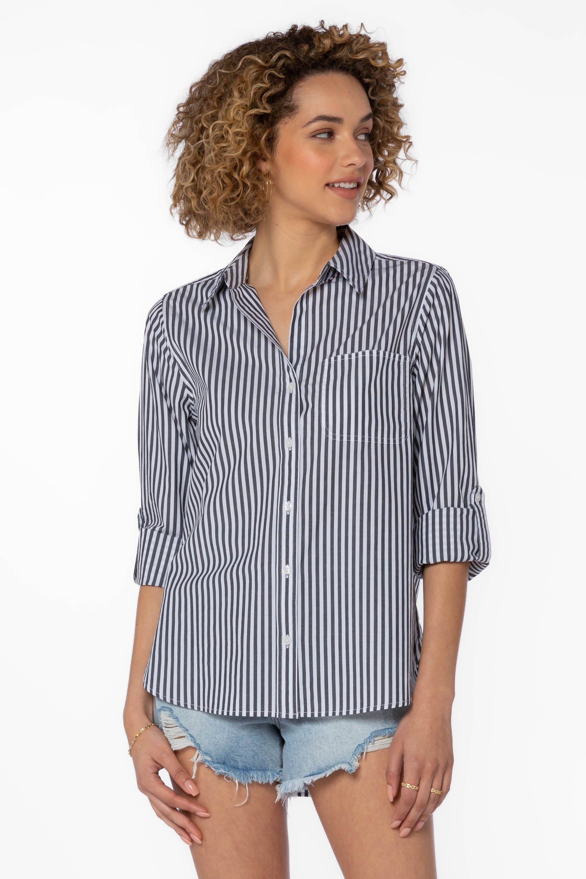 Elisa Black Stripe Shirt sold by Velvet Heart product image thumbnail 2