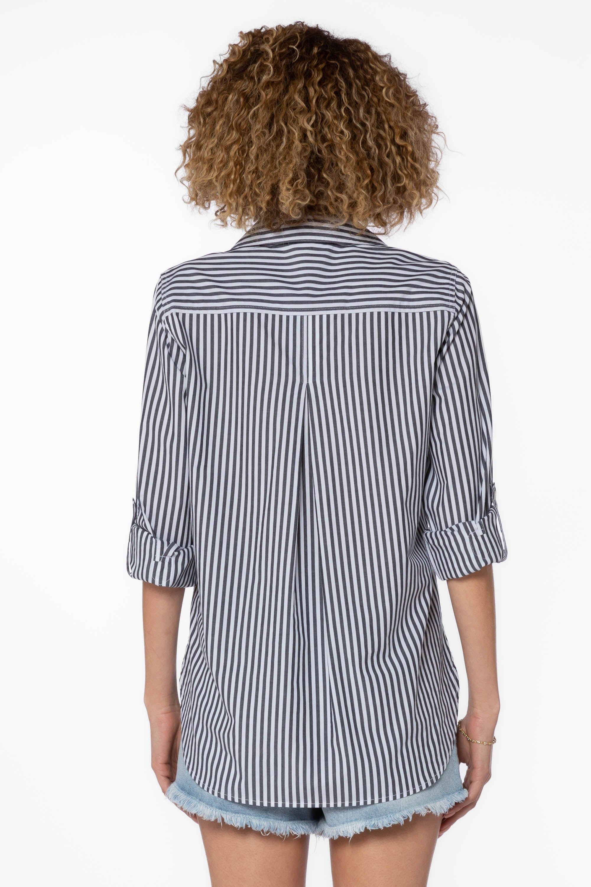 Elisa Black Stripe Shirt sold by Velvet Heart product image thumbnail 4
