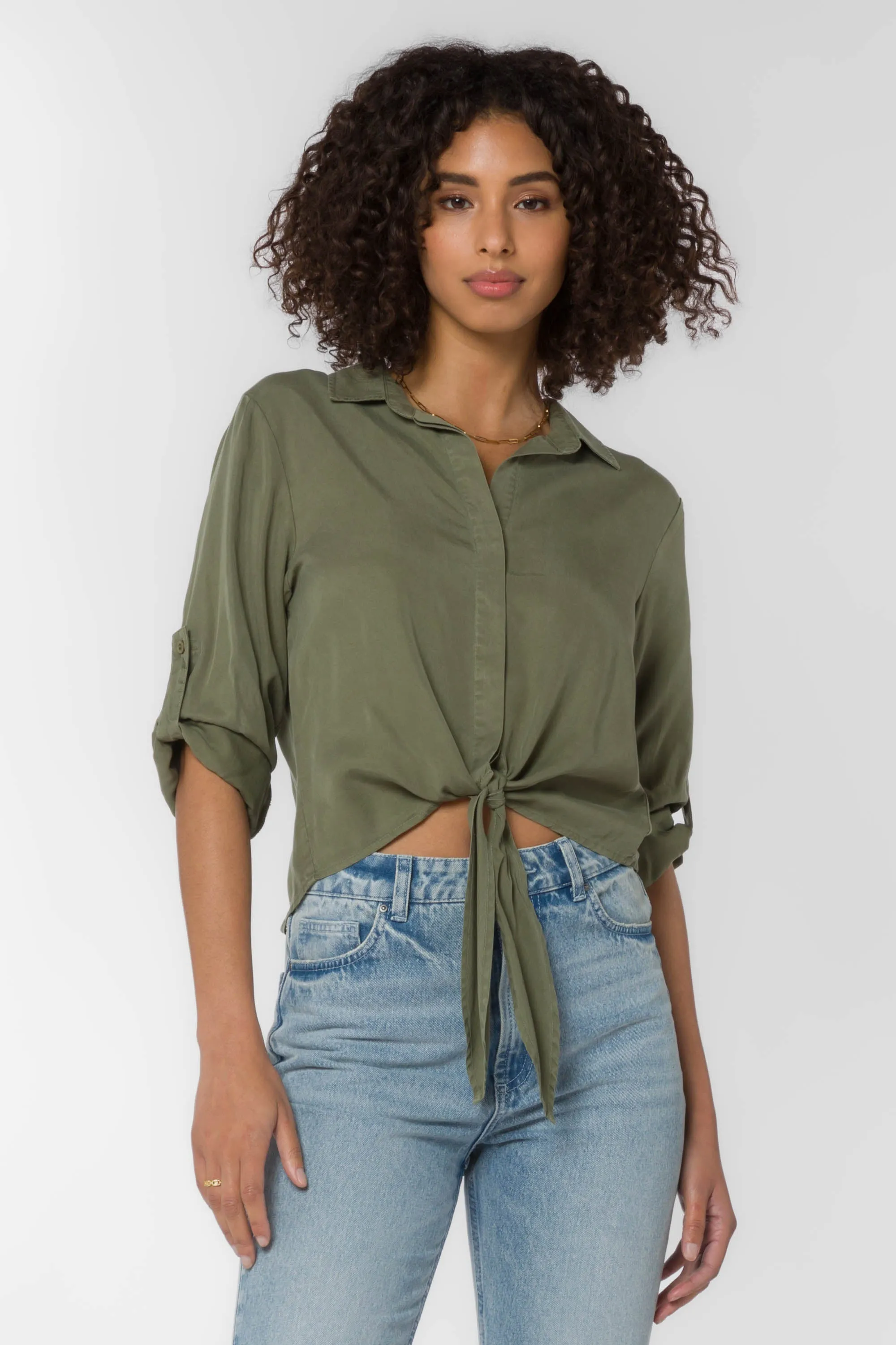 Solange Olive Top sold by Velvet Heart