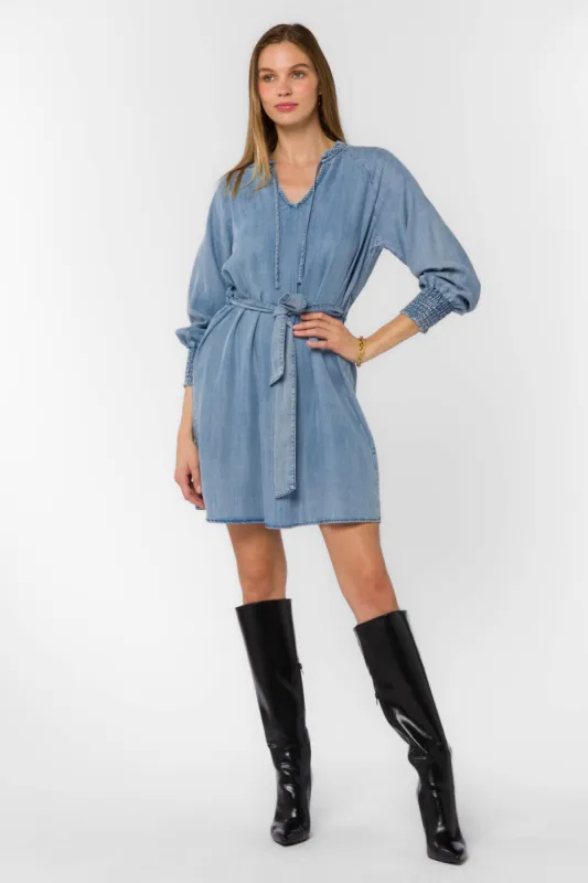 Roslyn Blue Dress sold by Velvet Heart