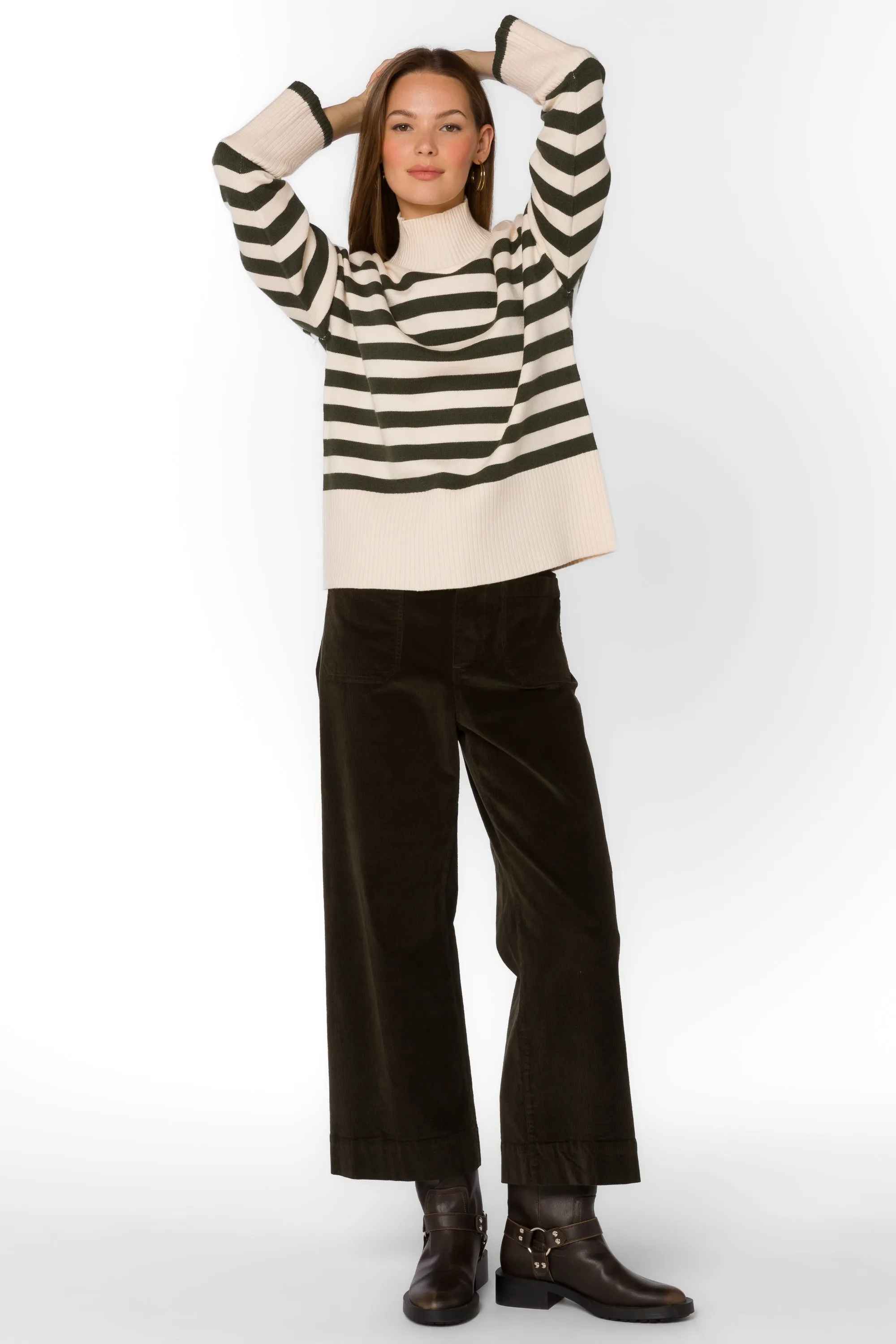 Caden Ivory Pine Stripe Sweater sold by Velvet Heart product image thumbnail 3