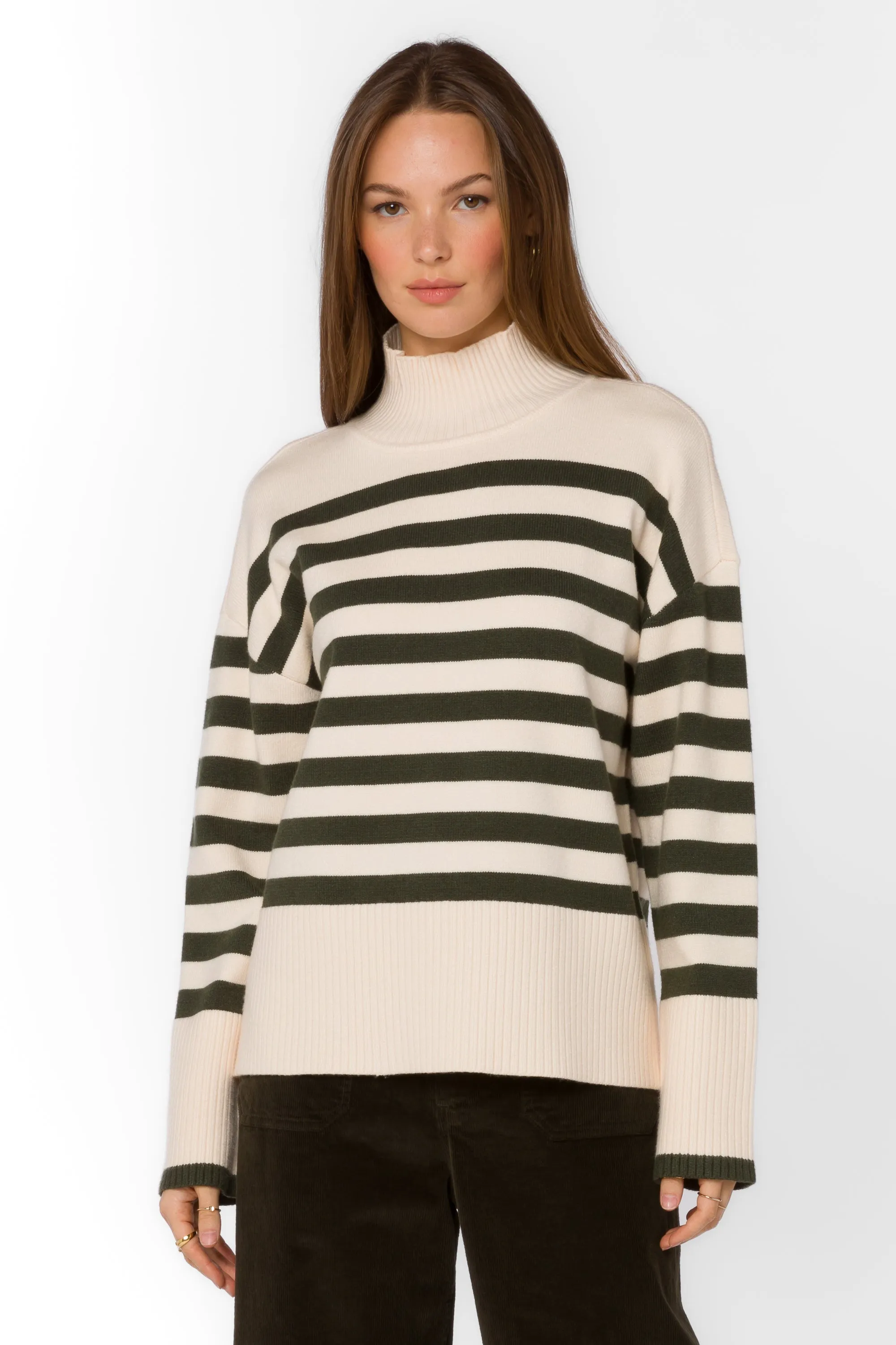 Caden Ivory Pine Stripe Sweater sold by Velvet Heart product image thumbnail 4