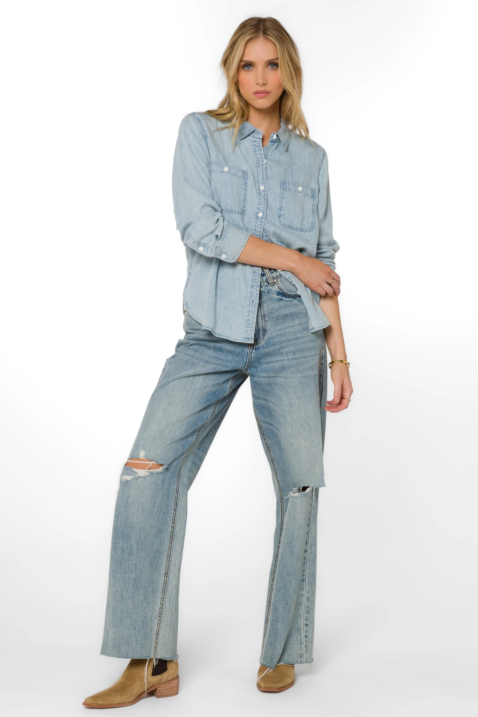 Maeve Indigo Dyed Shirt sold by Velvet Heart product image thumbnail 2