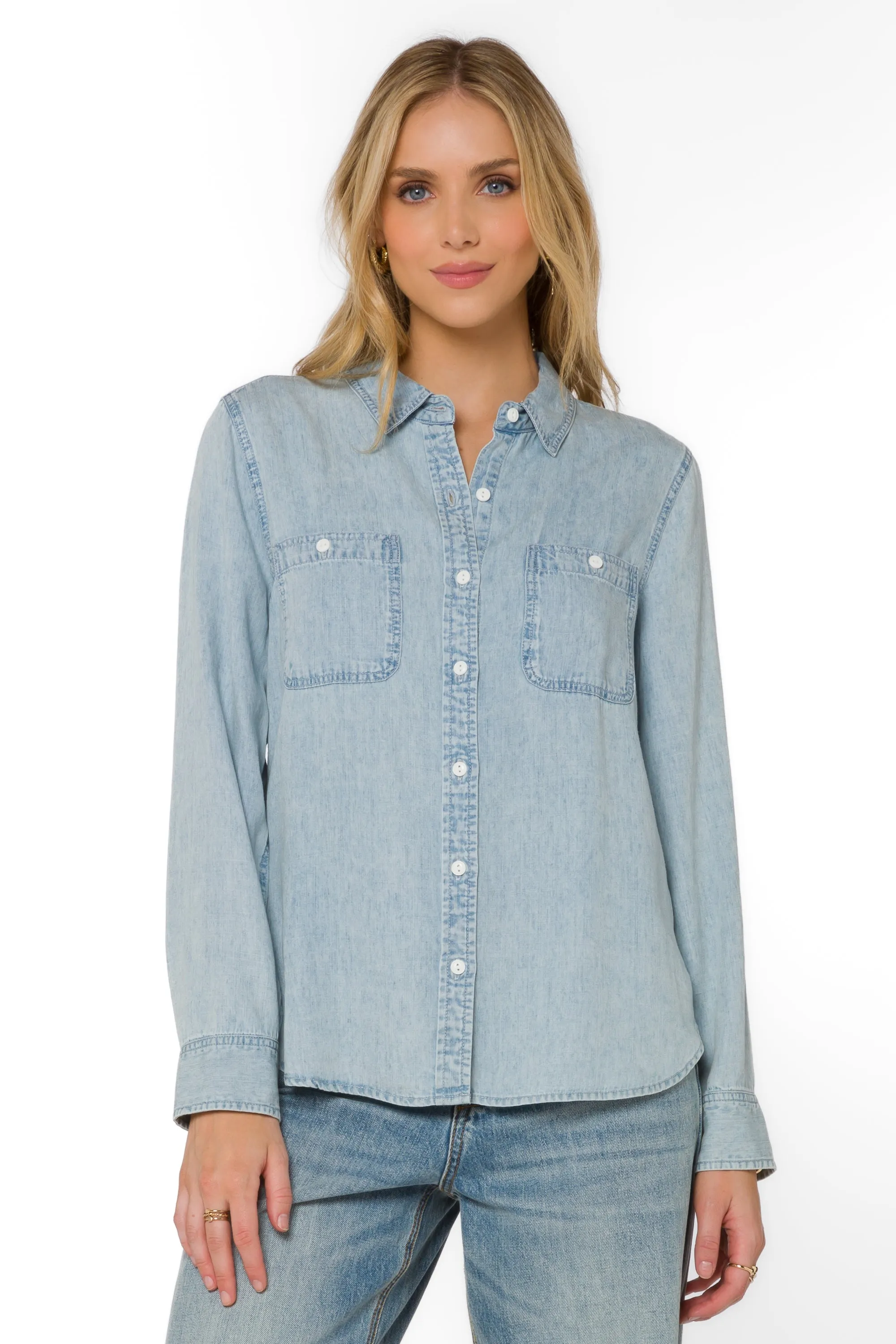 Maeve Indigo Dyed Shirt sold by Velvet Heart product image thumbnail 3