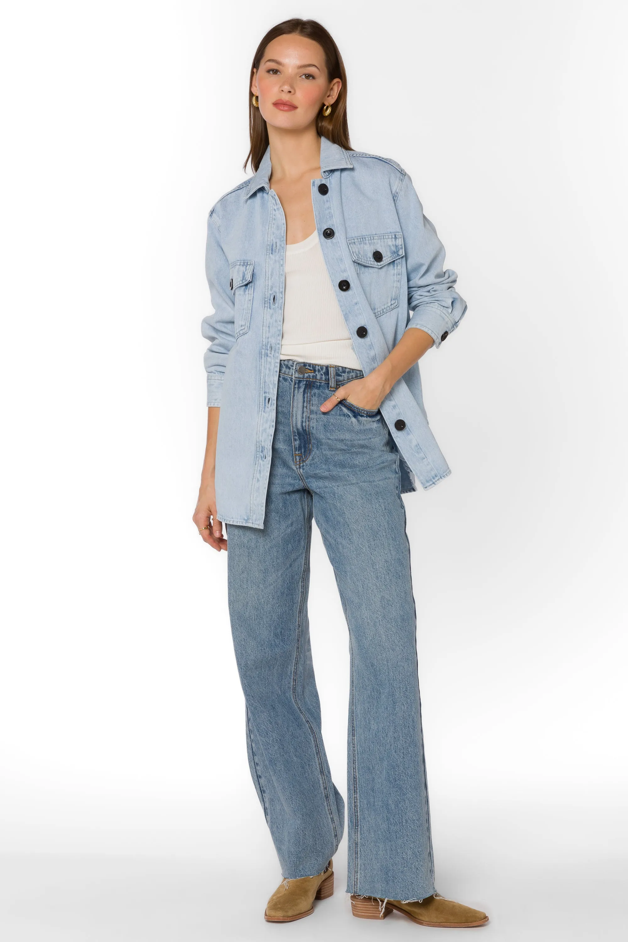 Austin Light Mineral Blue Shirt Jacket sold by Velvet Heart product image thumbnail 2