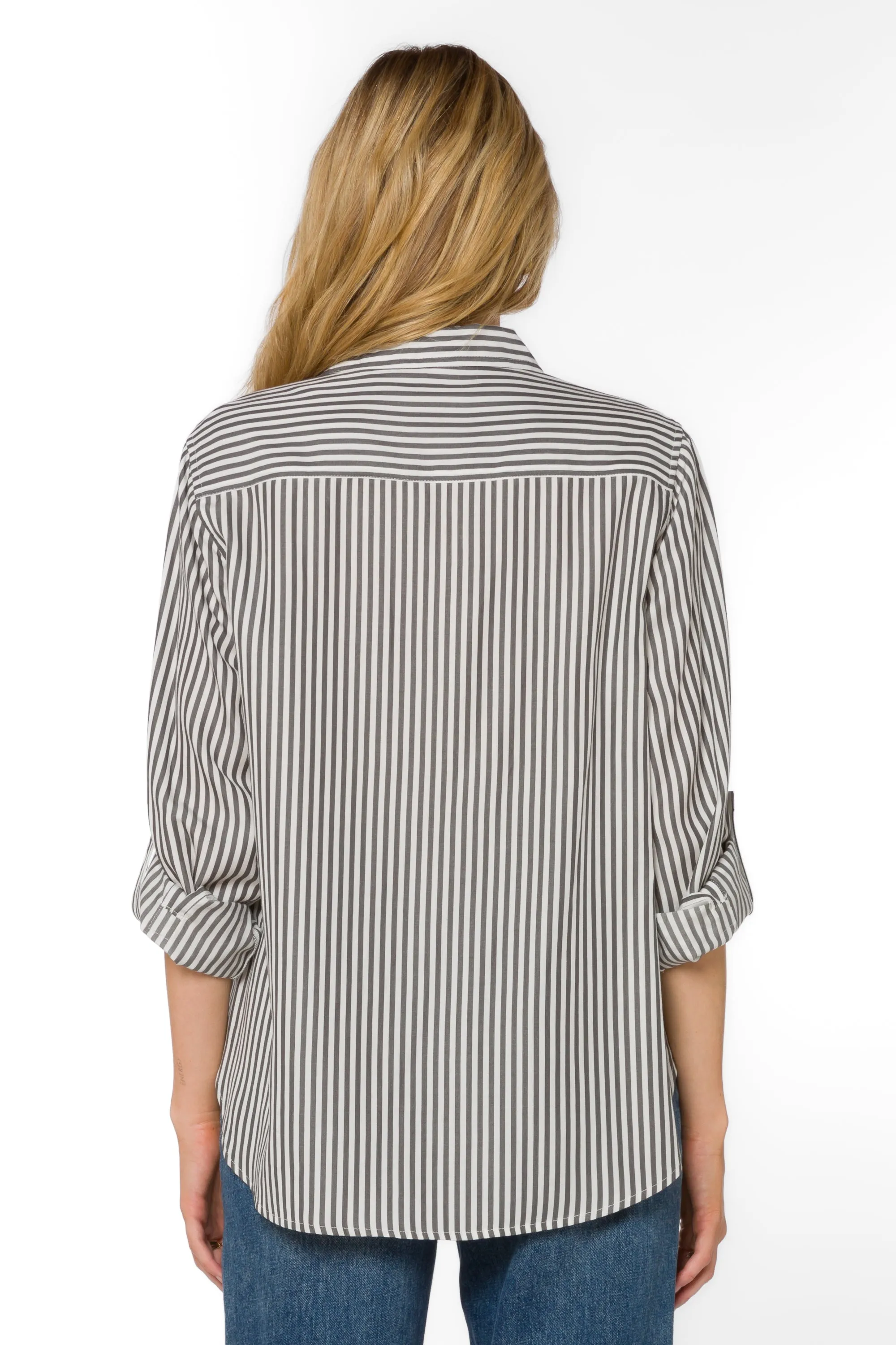 Talma Charcoal Stripe Shirt sold by Velvet Heart product image thumbnail 5