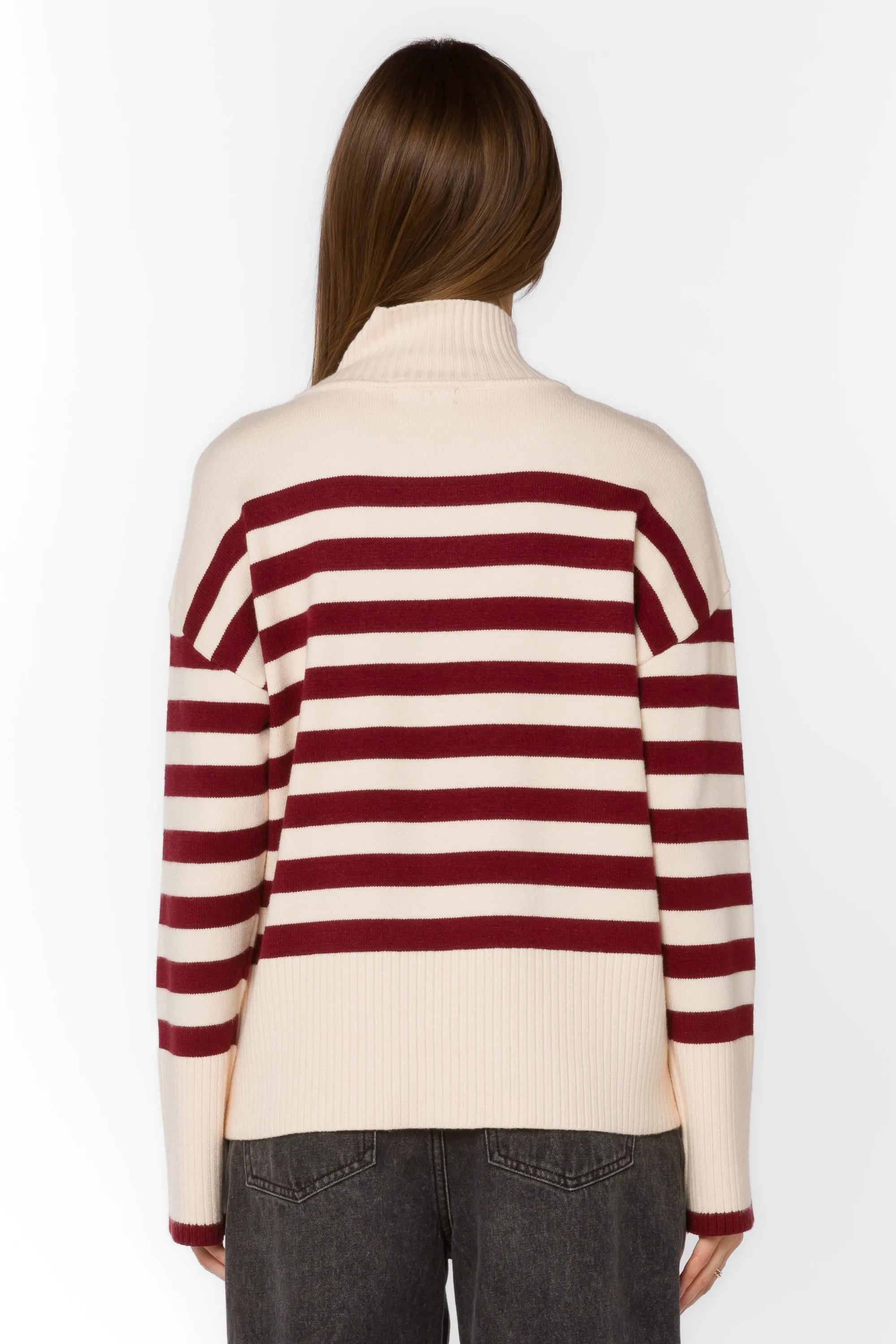Caden Ivory Red Stripe Sweater sold by Velvet Heart product image thumbnail 5