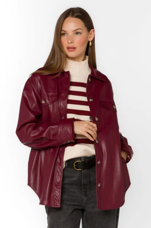 Eleanor Red Sangria Jacket sold by Velvet Heart