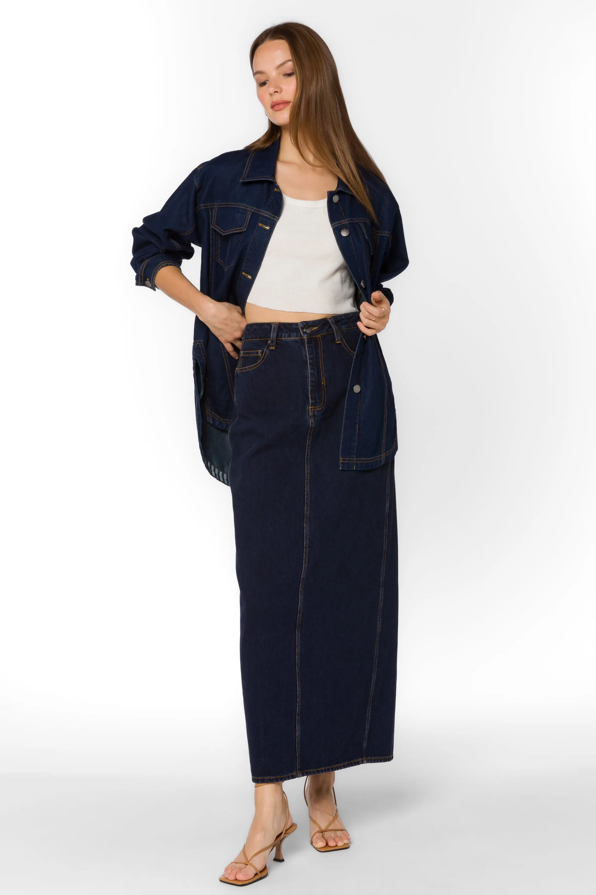Pilar Deep Blue Indigo Jacket sold by Velvet Heart product image thumbnail 3