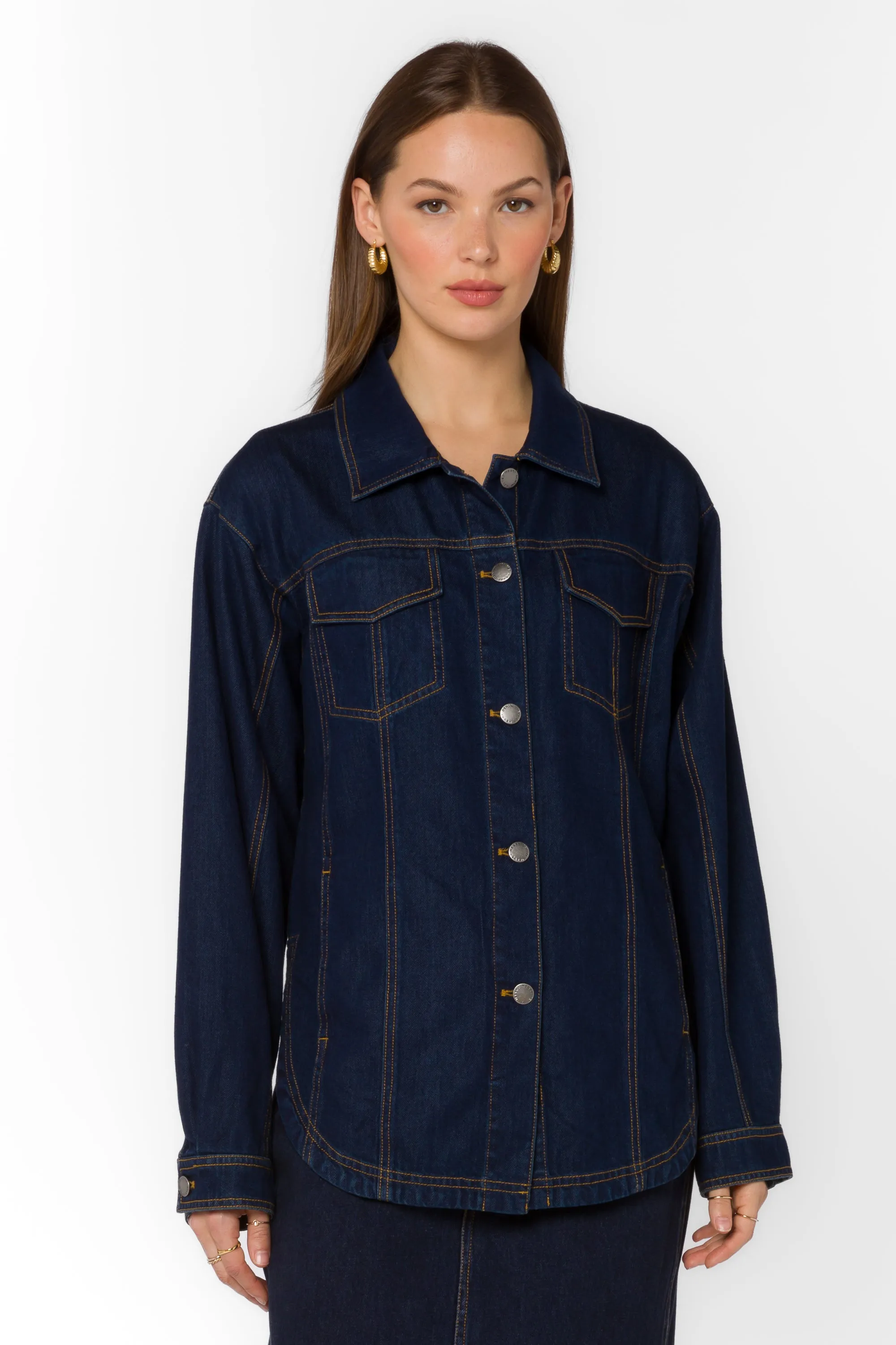 Pilar Deep Blue Indigo Jacket sold by Velvet Heart product image thumbnail 4