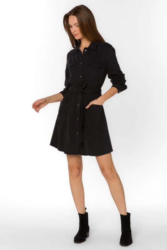 Deena Washed Black Dress sold by Velvet Heart