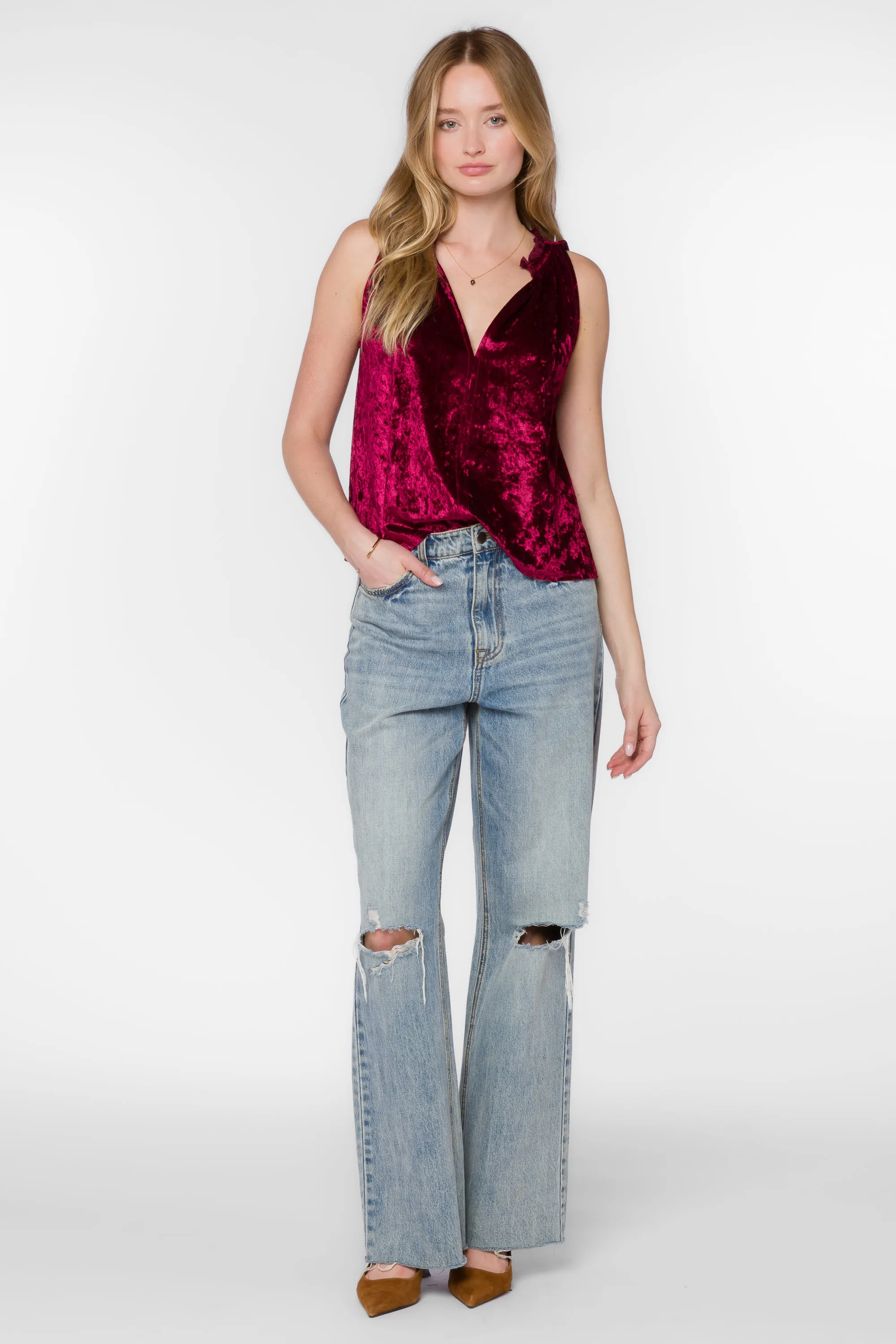 Jaylah Cabernet Top sold by Velvet Heart product image thumbnail 2