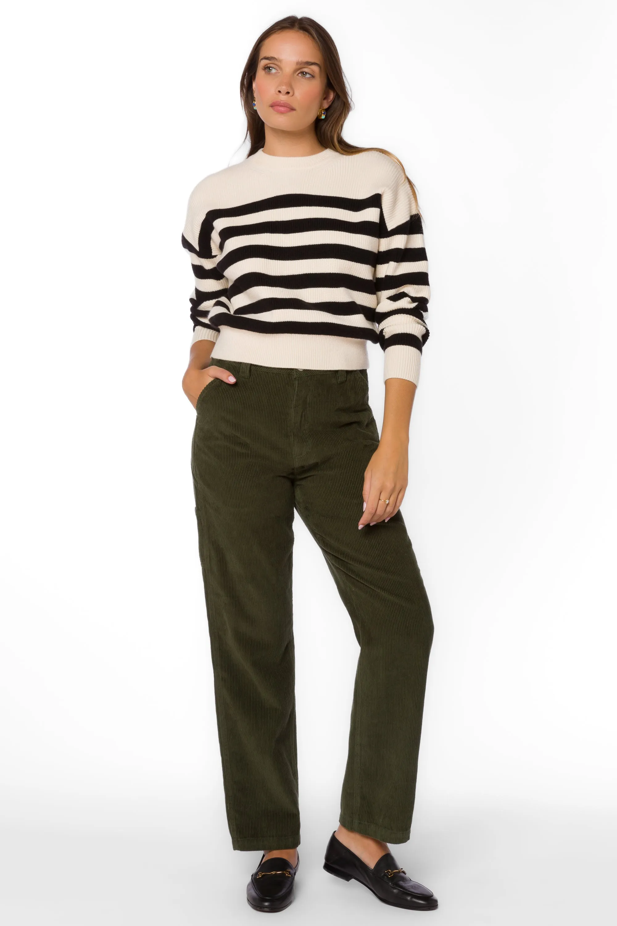 Darrell Ivory Black Stripe Sweater sold by Velvet Heart product image thumbnail 2