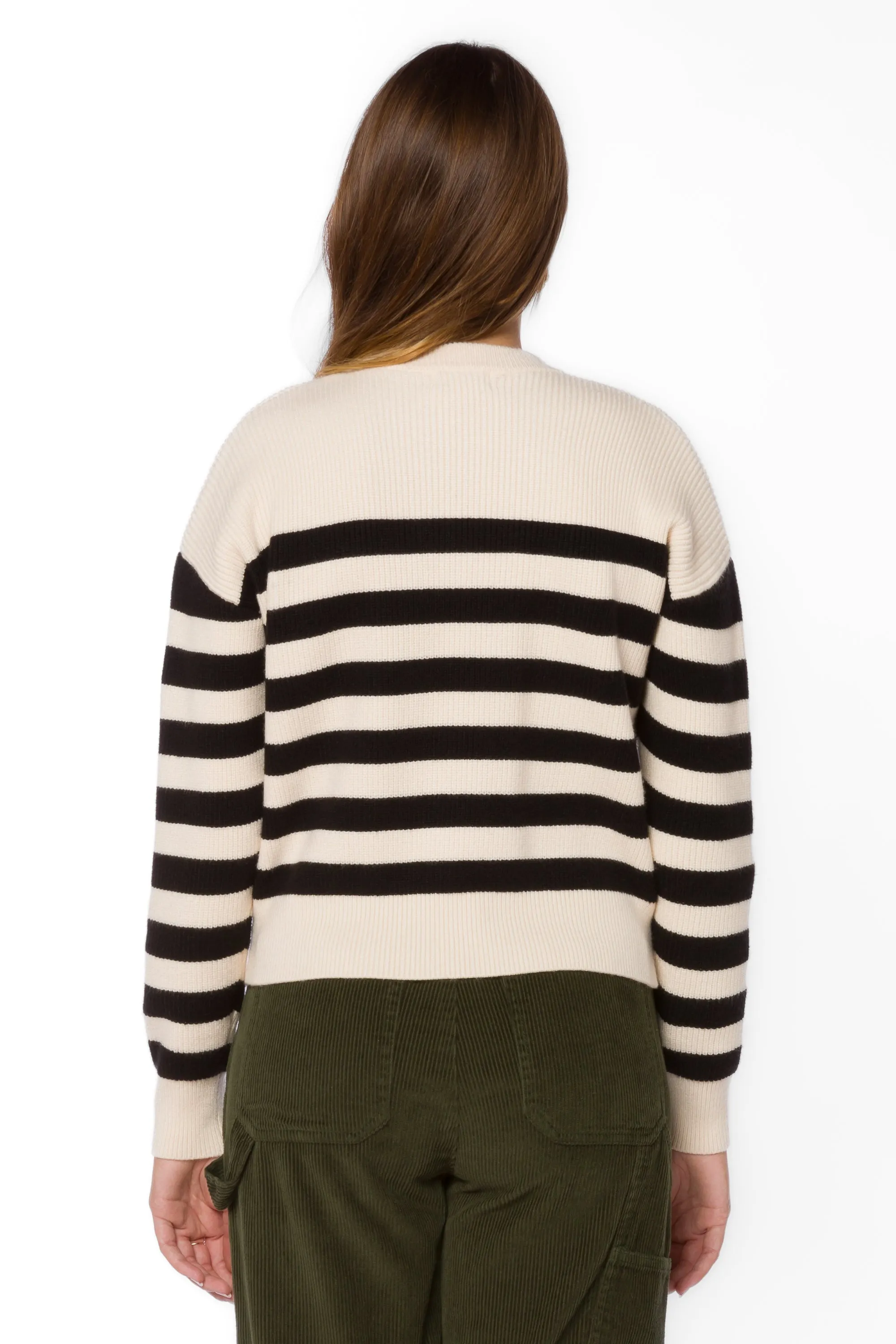 Darrell Ivory Black Stripe Sweater sold by Velvet Heart product image thumbnail 4
