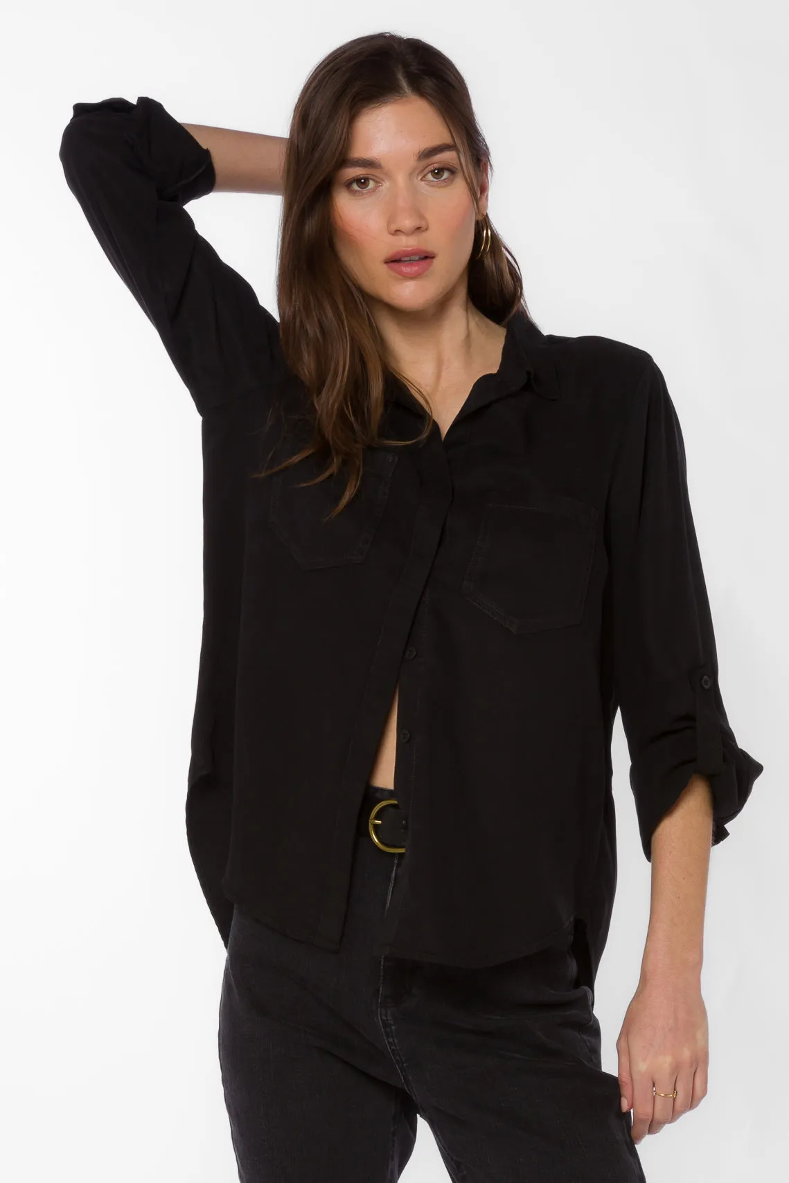 Riley Black Shirt sold by Velvet Heart