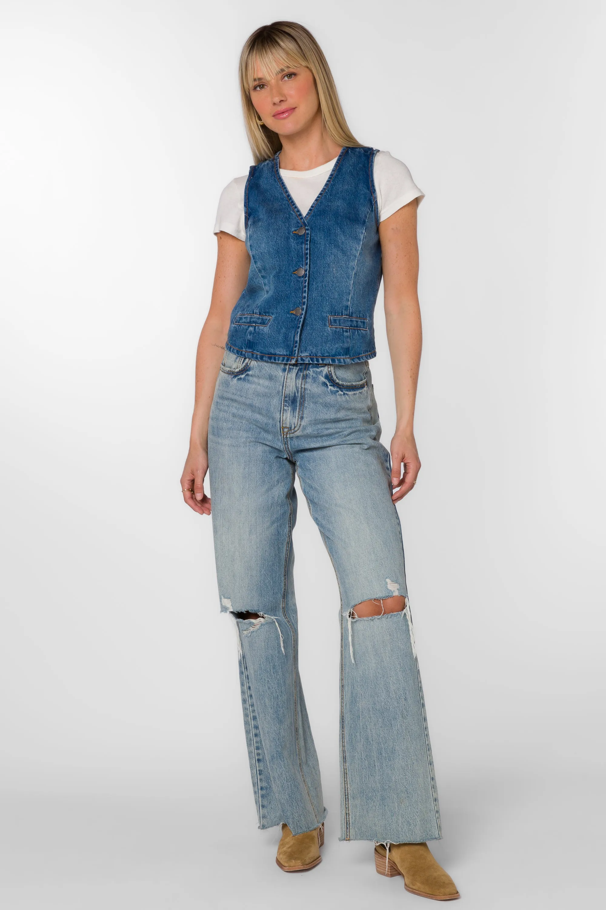 Dellis Evian Blue Vest sold by Velvet Heart product image thumbnail 2